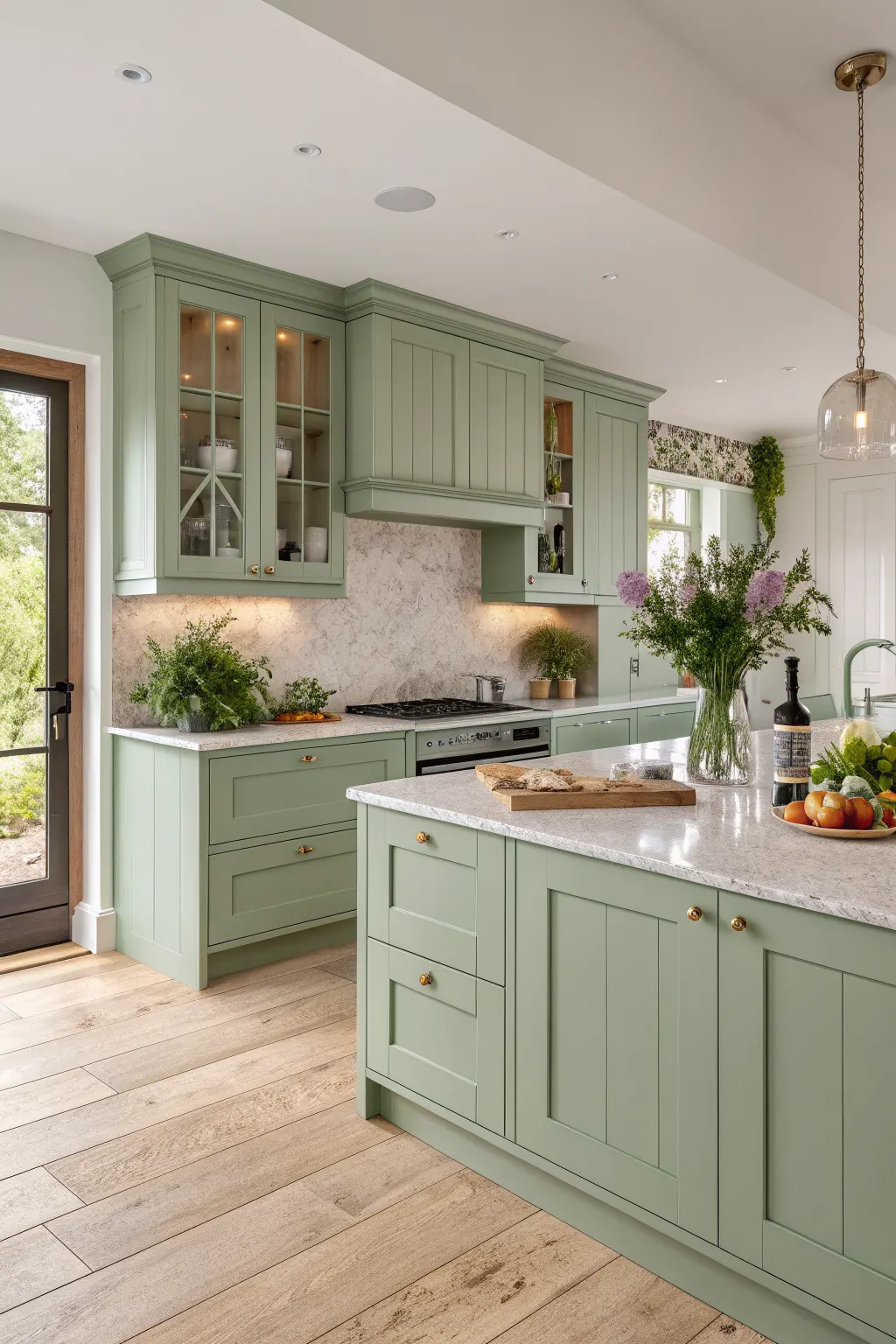 25 Kitchen Cabinet Color Ideas That Completely Transform a Kitchen For the section "11, Sage Green Cabinets for a Calm Nature-Inspired Kitchen" in "25 Kitchen Cabinet Color Ideas That