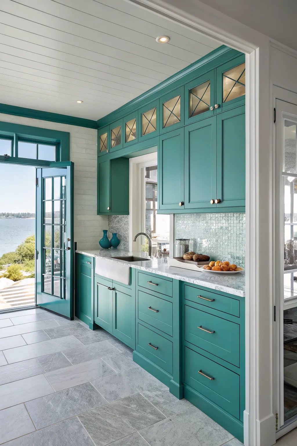 25 Kitchen Cabinet Color Ideas That Completely Transform a Kitchen Teal Cabinets for a Creative Color-Forward Kitchen