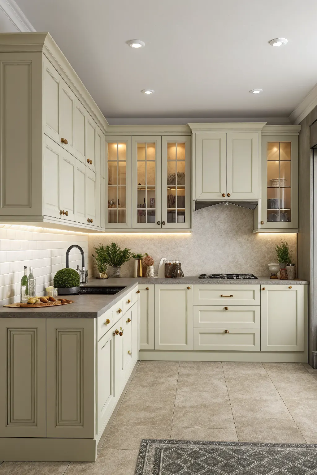 25 Kitchen Cabinet Color Ideas That Completely Transform a Kitchen Upper Cabinets in a Lighter Shade for Small Kitchens