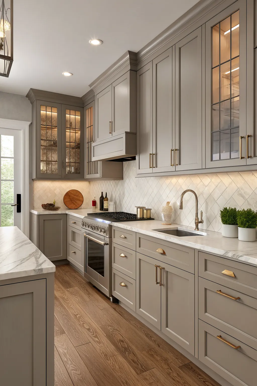25 Kitchen Cabinet Color Ideas That Completely Transform a Kitchen Greige Kitchen Cabinets for a Balanced Modern Classic
