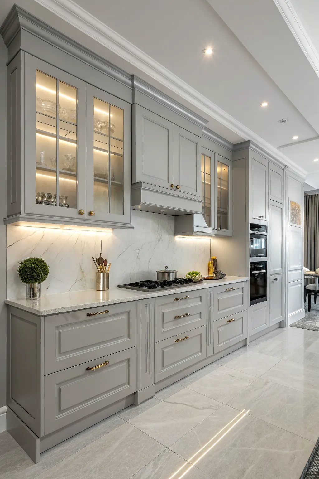 25 Kitchen Cabinet Color Ideas That Completely Transform a Kitchen Light Gray Cabinets for a Clean Contemporary Style