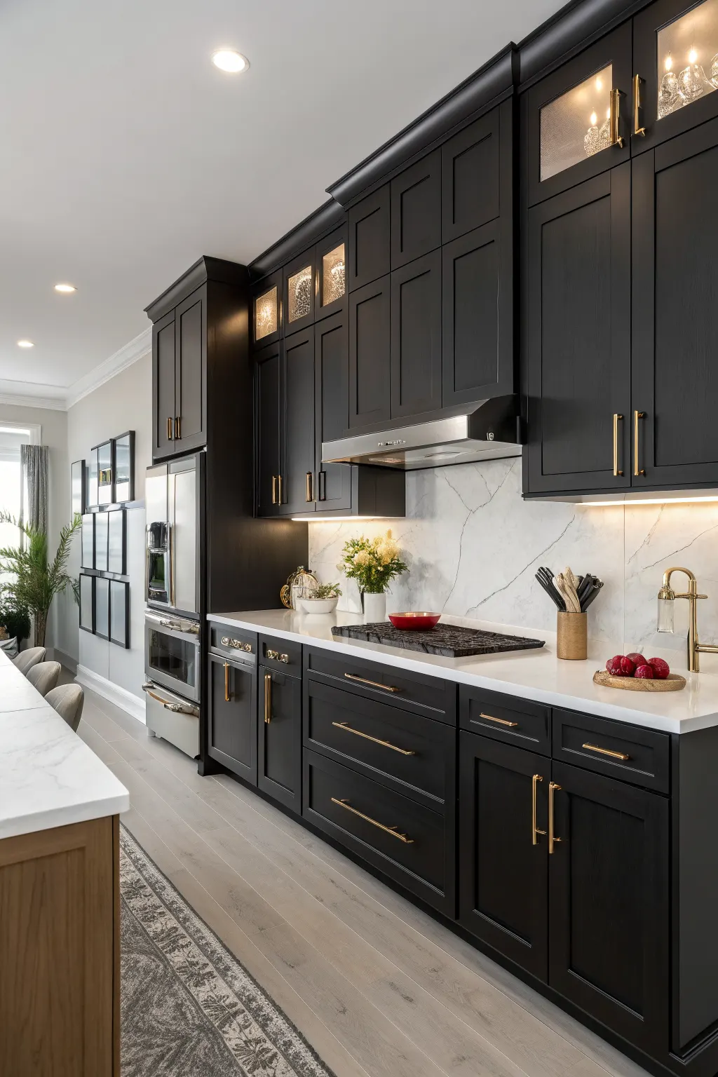 25 Kitchen Cabinet Color Ideas That Completely Transform a Kitchen Matte Black Cabinets for a Sleek Statement Kitchen